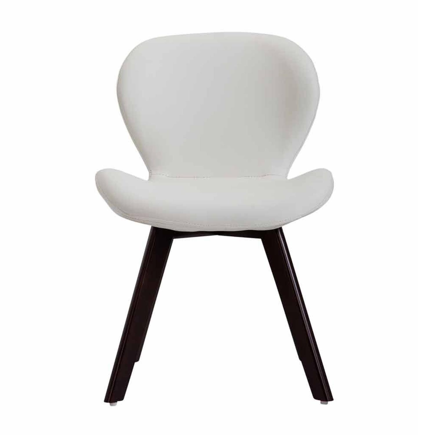 Silla de Confidente RUDY PIEL, Ergonómica, Patas Nogal, Negro