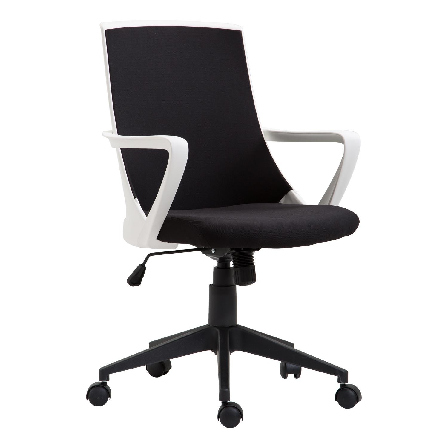 Silla de Oficina DENNIS, Estructura en Blanco, en Malla Transpirable Negra