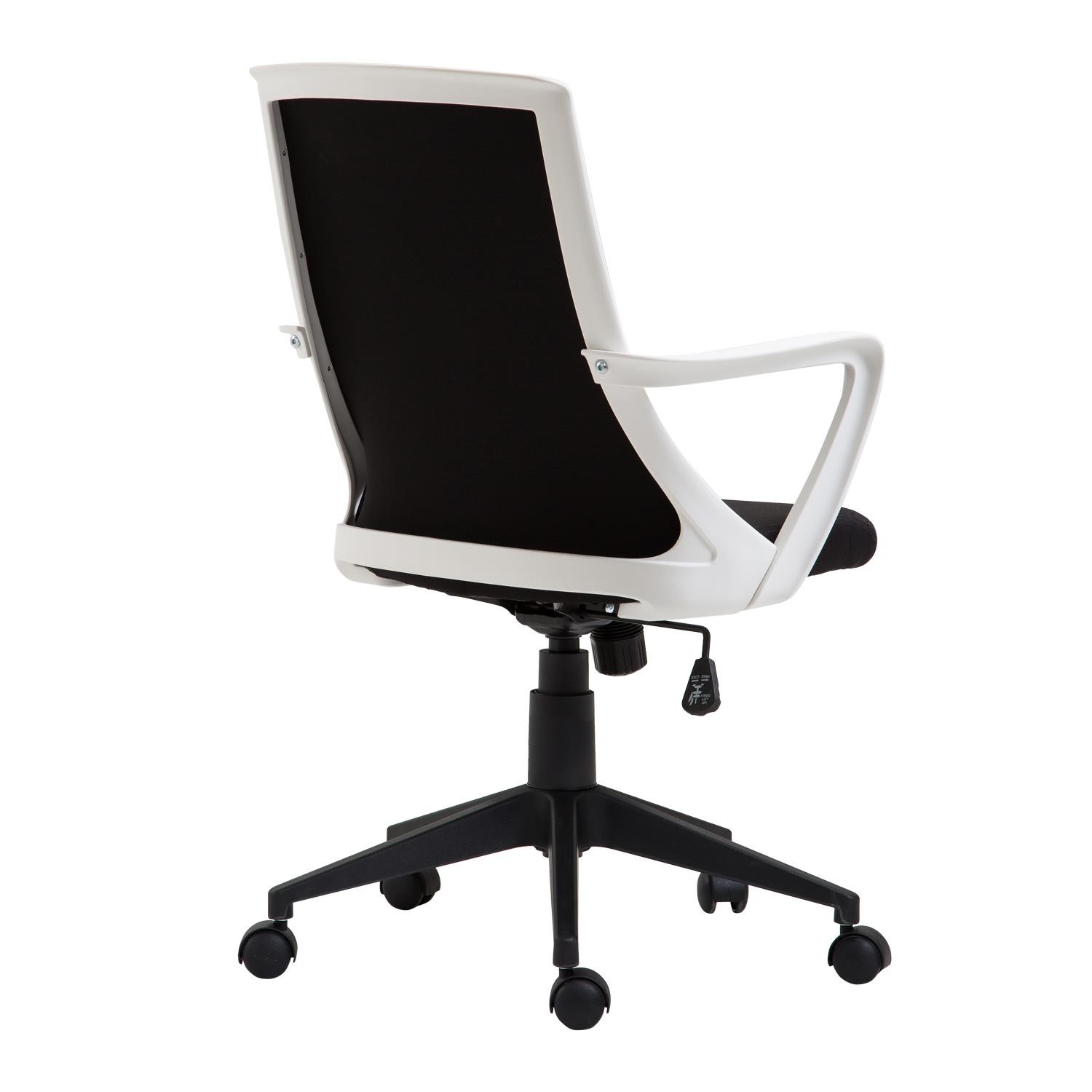 Silla de Oficina DENNIS, Estructura en Blanco, en Malla Transpirable Negra