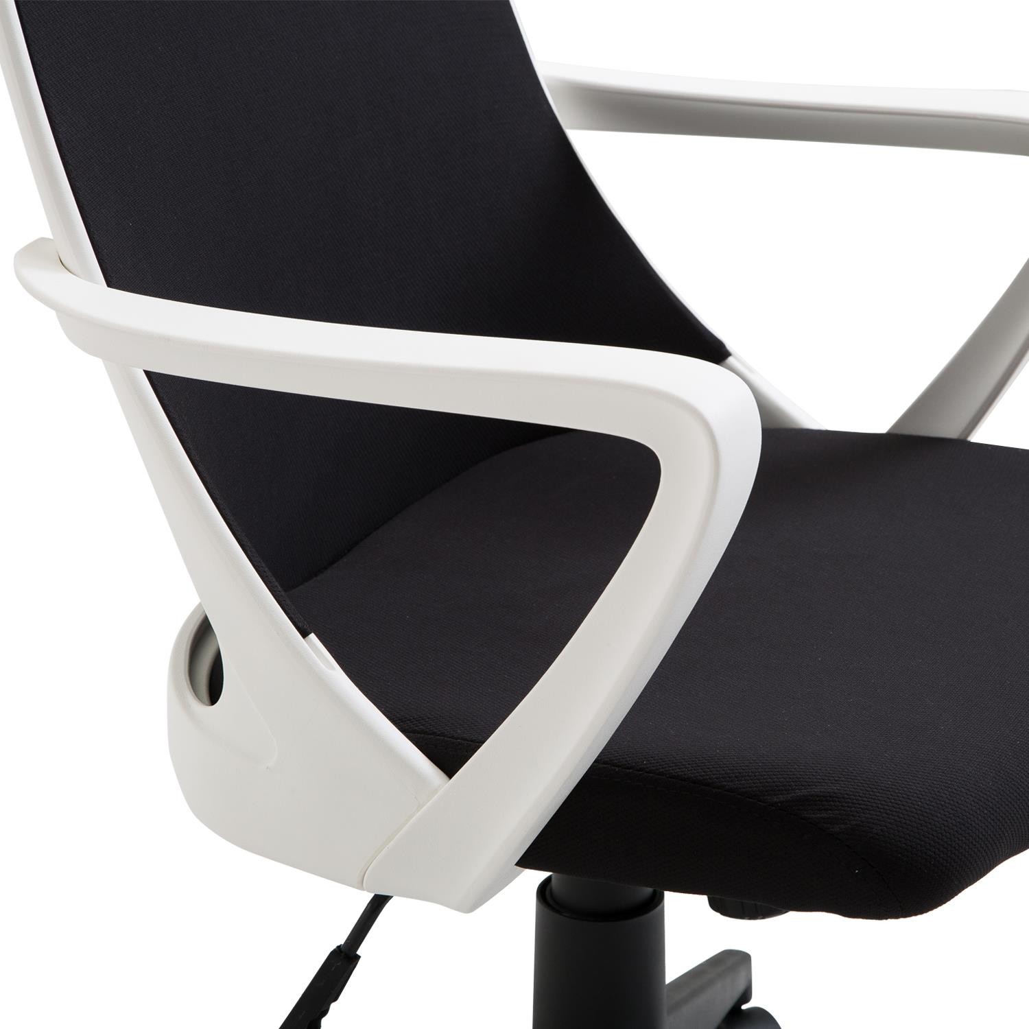 Silla de Oficina DENNIS, Estructura en Blanco, en Malla Transpirable Negra