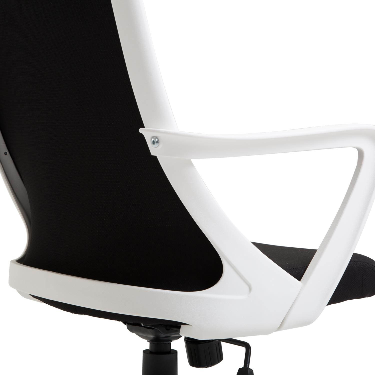 Silla de Oficina DENNIS, Estructura en Blanco, en Malla Transpirable Negra