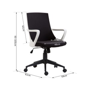 Silla de Oficina DENNIS en Malla Transpirable Negra