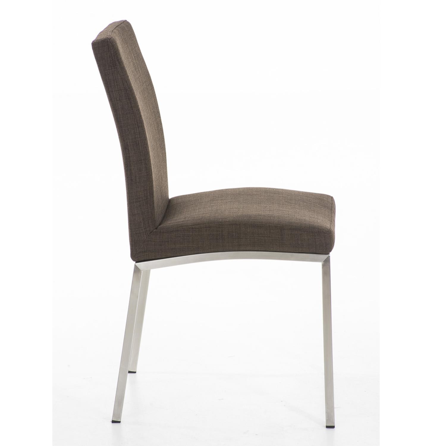 Silla de Confidente MILTON TELA, Diseño Exclusivo, Color Marrón