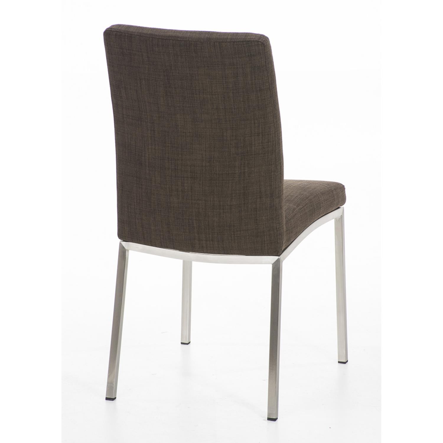 Silla de Confidente MILTON TELA, Diseño Exclusivo, Color Marrón