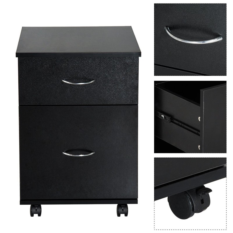 Archivador con Ruedas BENSON, 41x39x58 cm, color Negro