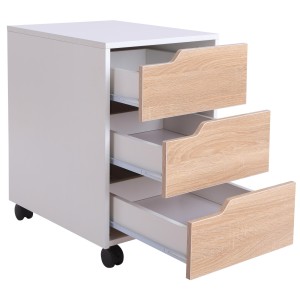 Archivador con Ruedas YOKU, 3 Cajones, color Blanco