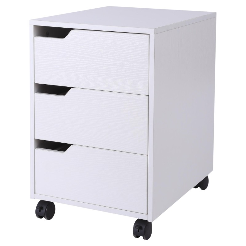 Archivador con Ruedas YOKU, 3 Cajones, color Blanco