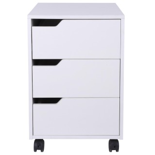 Archivador con Ruedas YOKU, 3 Cajones, color Blanco 2