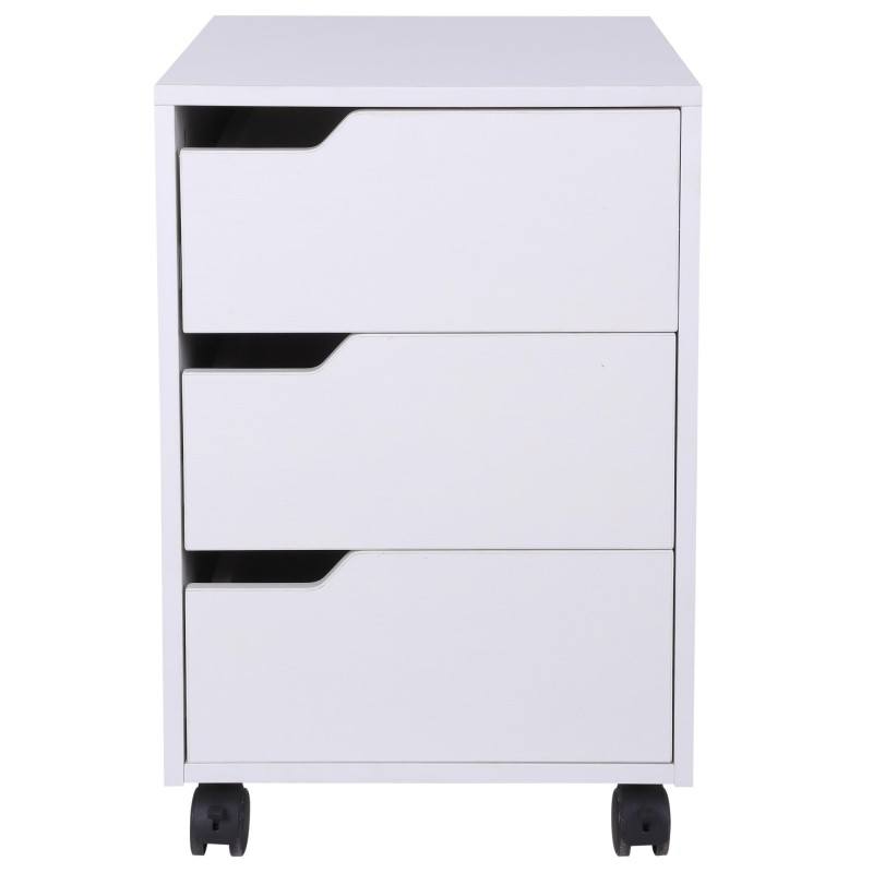 Archivador con Ruedas YOKU, 3 Cajones, color Blanco