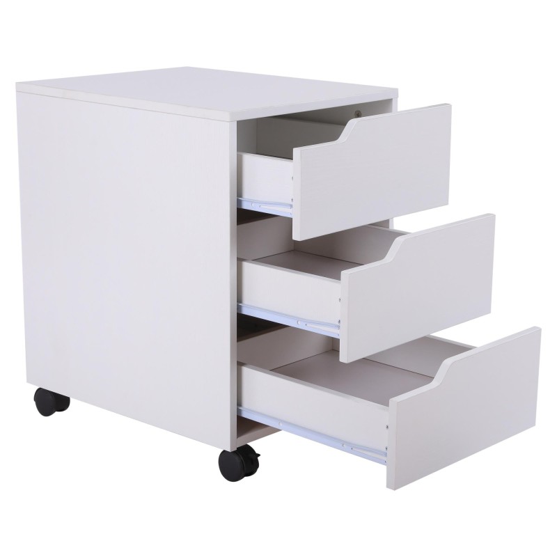 Archivador con Ruedas YOKU, 3 Cajones, color Blanco