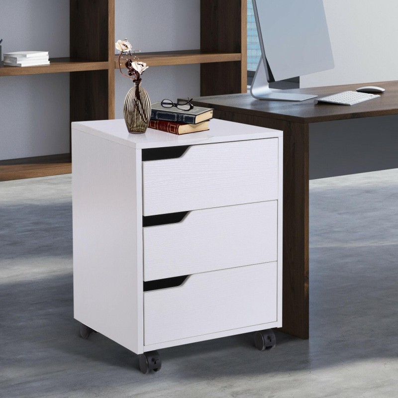 Archivador con Ruedas YOKU, 3 Cajones, color Blanco