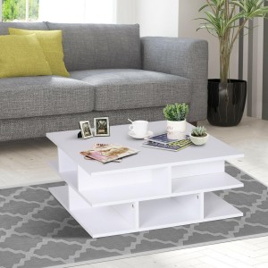 Mesa de Centro TESSA, 70x70 cm, color Blanco