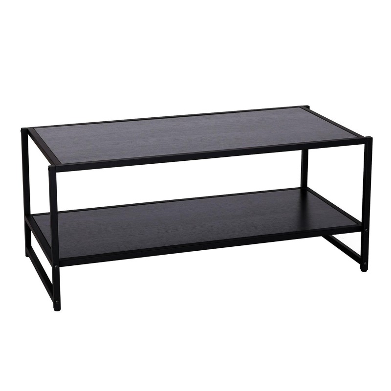 Mesa de Centro MIKE, en Metal y Madera, color Negro