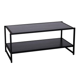Mesa de Centro MIKE, en Metal y Madera, color Negro