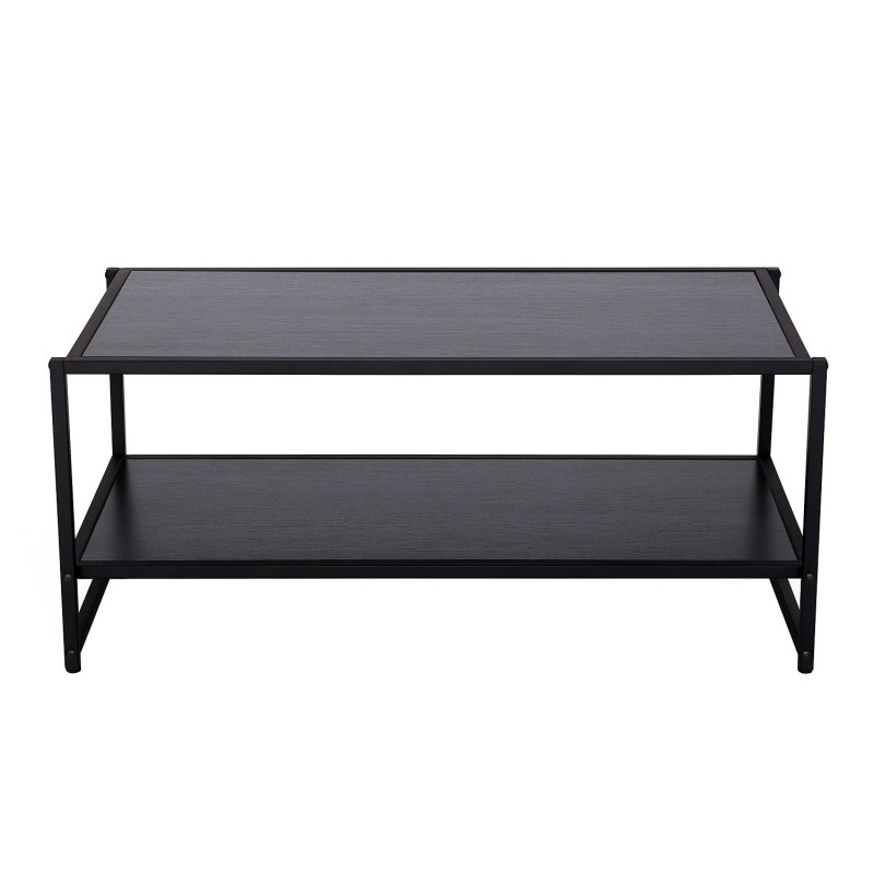 Mesa de Centro MIKE, en Metal y Madera, color Negro