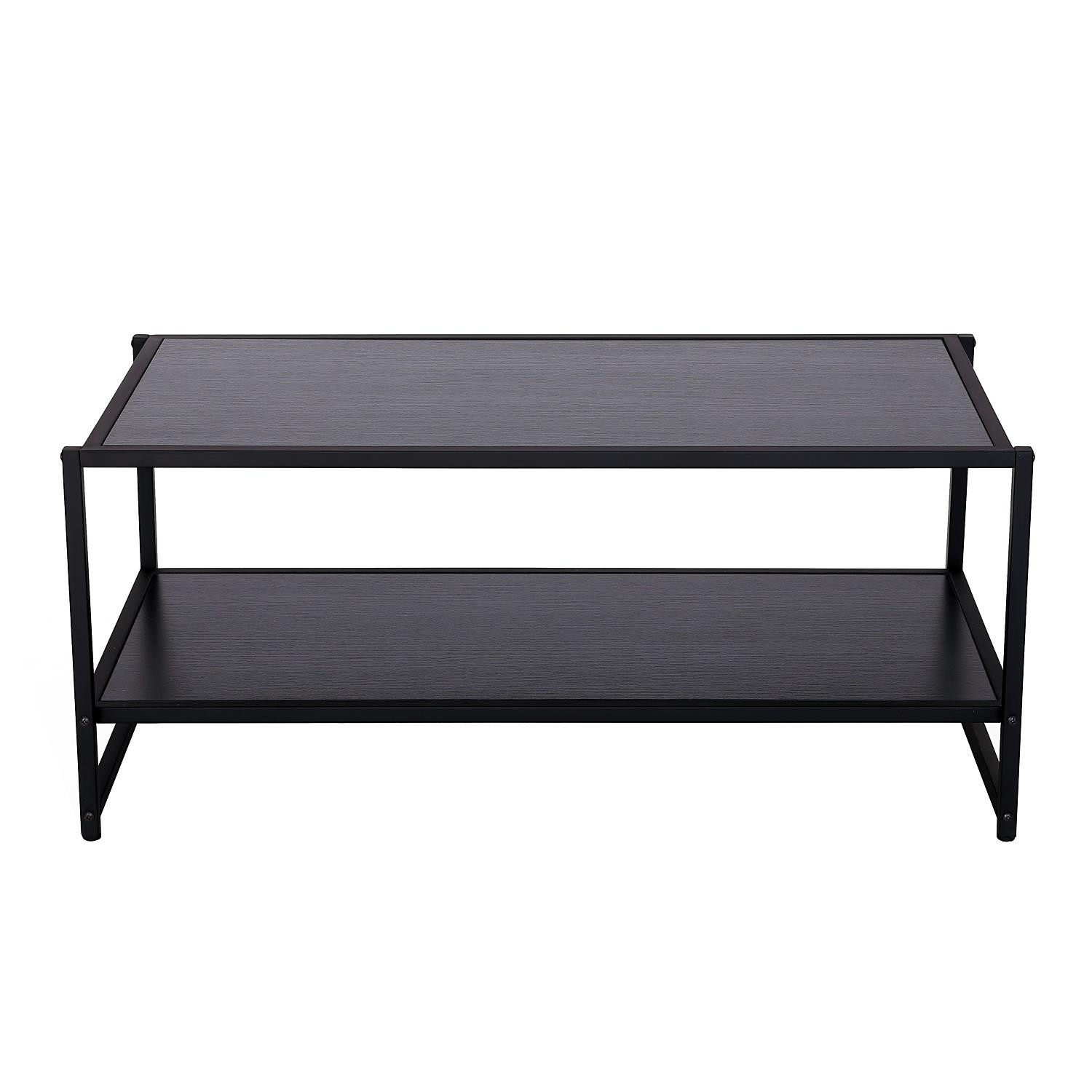 Mesa de Centro MIKE, 106x53 cm, en Metal y Madera, color Negro
