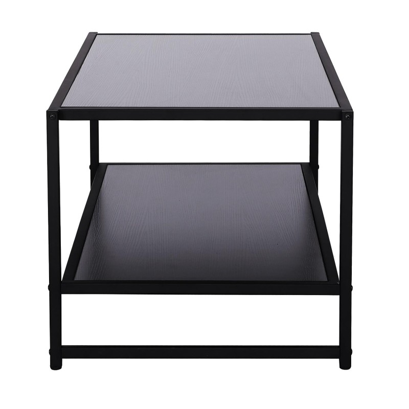 Mesa de Centro MIKE, en Metal y Madera, color Negro