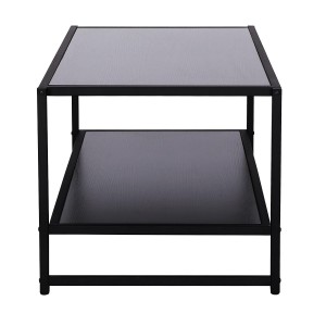 Mesa de Centro MIKE, en Metal y Madera, color Negro
