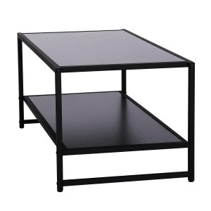 Mesa de Centro MIKE, en Metal y Madera, color Negro