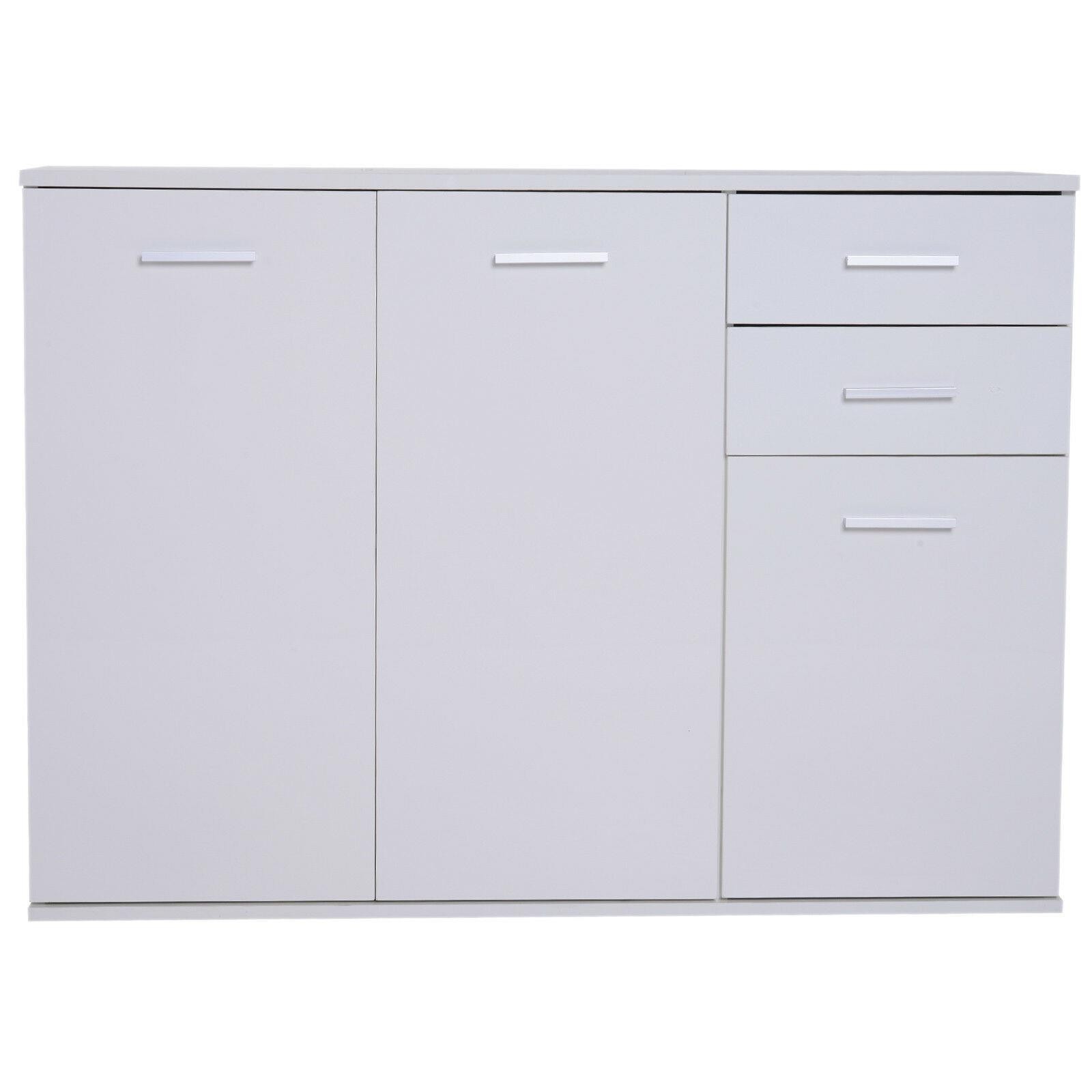 Armario Multiusos AMYA, 106x35x76 cm, en Madera color Blanco