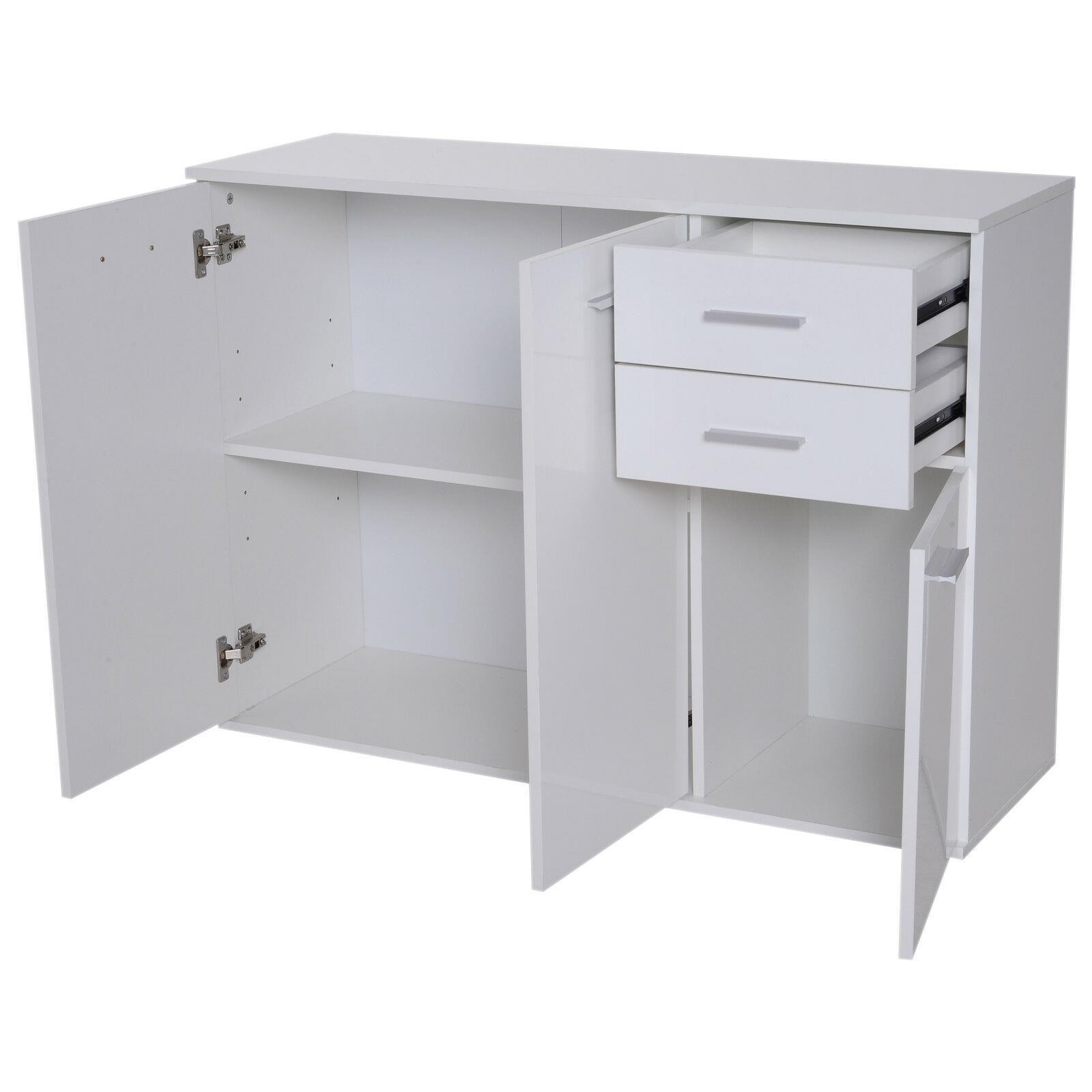 Armario Multiusos AMYA, 106x35x76 cm, en Madera color Blanco