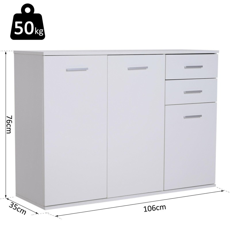 Armario Multiusos AMYA en Madera color Blanco