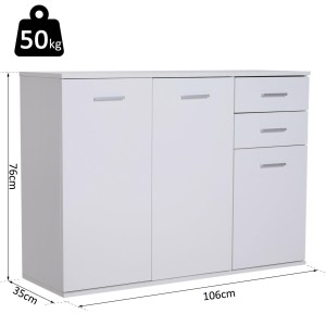 Armario Multiusos AMYA en Madera color Blanco