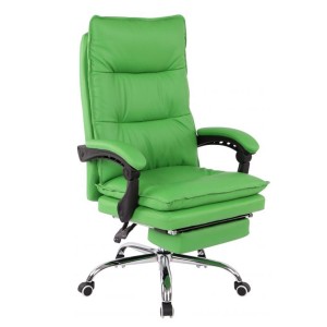Sillón de Oficina MAC, Con Reposapiés, Piel Negra