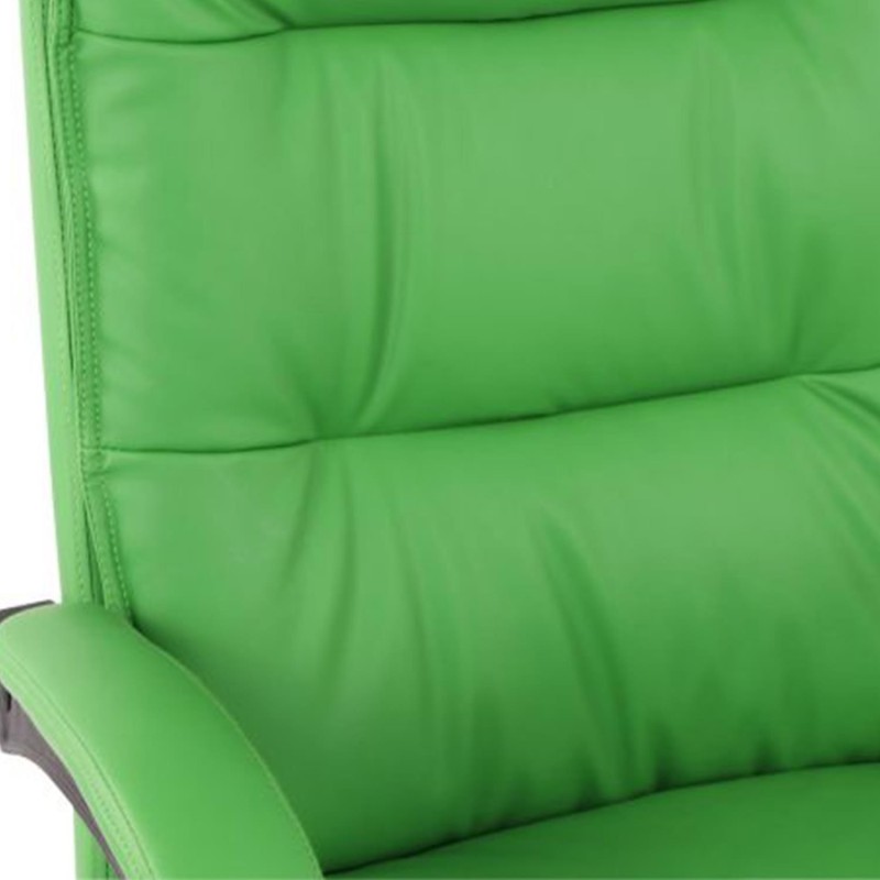 Sillón de Oficina MAC, Con Reposapiés, Piel Negra