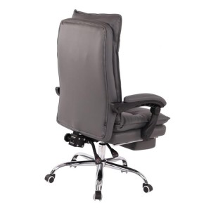 Sillón de Oficina MAC, Con Reposapiés, Piel Negra