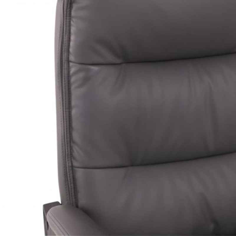 Sillón de Oficina MAC, Con Reposapiés, Piel Negra