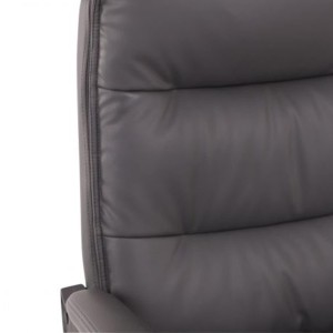 Sillón de Oficina MAC, Con Reposapiés, Piel Negra