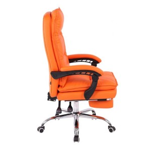 Sillón de Oficina MAC, Con Reposapiés, Piel Negra