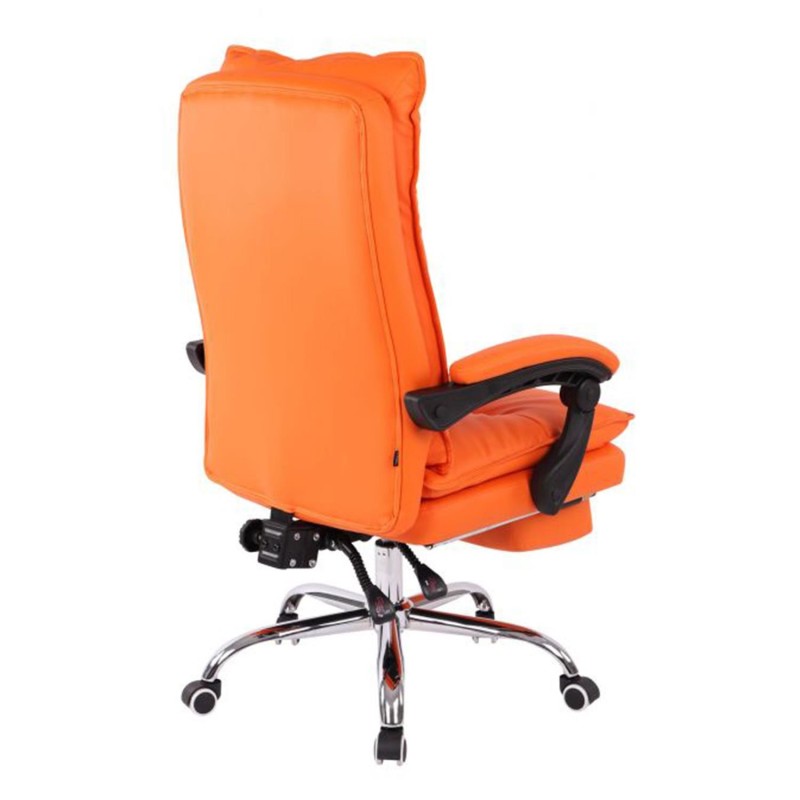 Sillón de Oficina MAC, Con Reposapiés, Piel Negra