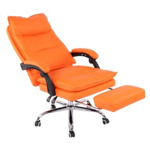Sillón de Oficina MAC, Con Reposapiés, Piel Negra