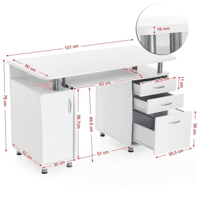 Mesa para Ordenador MOKE en Madera Negra