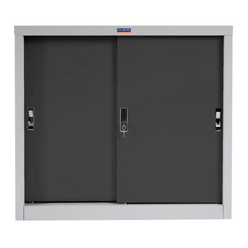 Armario Archivador RICHIE 2 PUERTAS, 91x46x83 cm, Gris Antracita