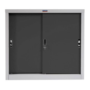Armario Archivador RICHIE 2 PUERTAS, 91x46x83 cm, Gris Antracita