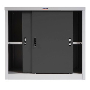 Armario Archivador RICHIE 2 PUERTAS, 91x46x83 cm, Gris Antracita