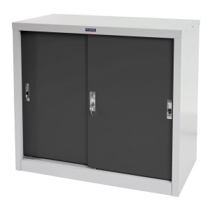 Armario Archivador RICHIE 2 PUERTAS, 91x46x83 cm, Gris Antracita