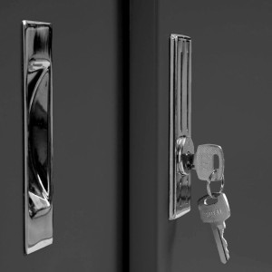 Armario Archivador RICHIE 2 PUERTAS, 91x46x83 cm, Gris Antracita