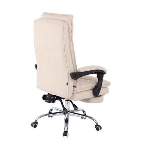 Sillón de Oficina MAC TELA, Grueso Acolchado, Reposapiés Extensible, Color Negro