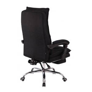 Sillón de Oficina MAC TELA, Con Reposapiés, Color Negro