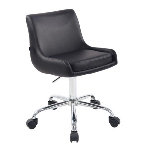 Silla de Oficina ASIA, Tapizada en Polipiel, Color Negro