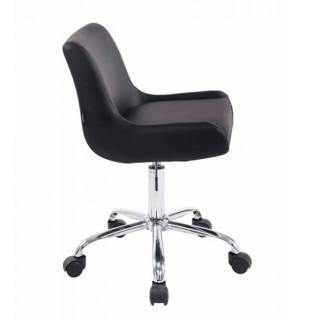 Silla de Oficina ASIA, Tapizada en Polipiel, Color Negro 2