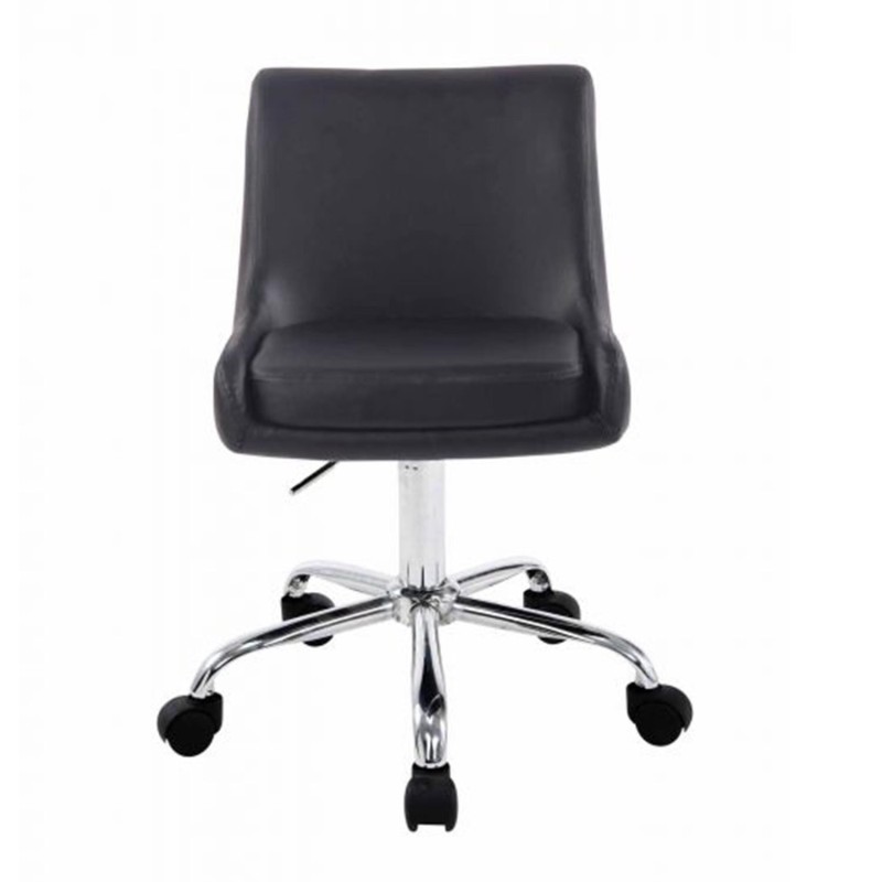 Silla de Oficina ASIA, Tapizada en Polipiel, Color Negro