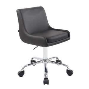 Silla de Oficina ASIA, Tapizada en Polipiel, Color Negro