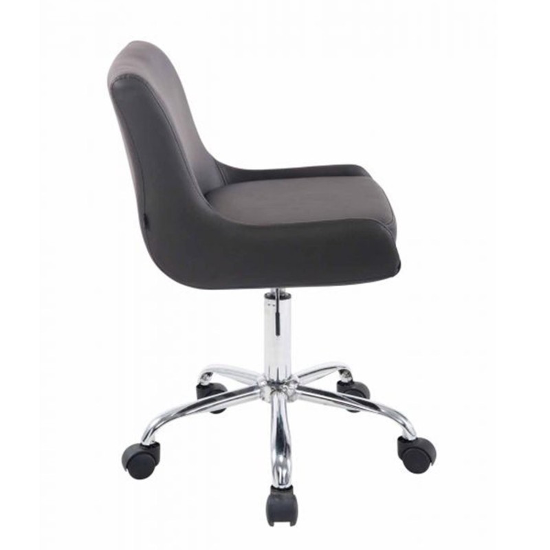 Silla de Oficina ASIA, Tapizada en Polipiel, Color Negro