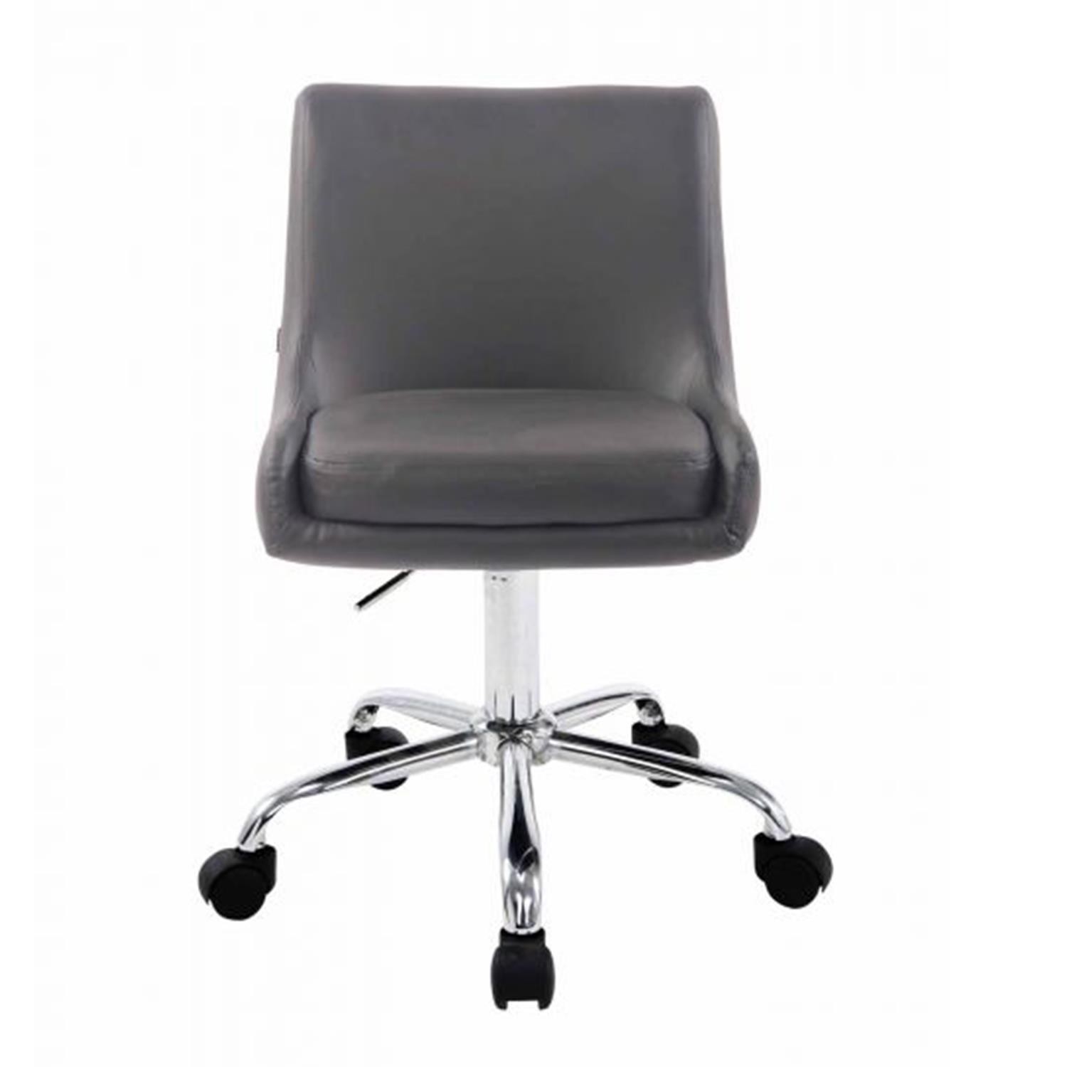 Silla de Oficina ASIA, Base Metálica, Exclusivo Diseño en Piel, Color Negro