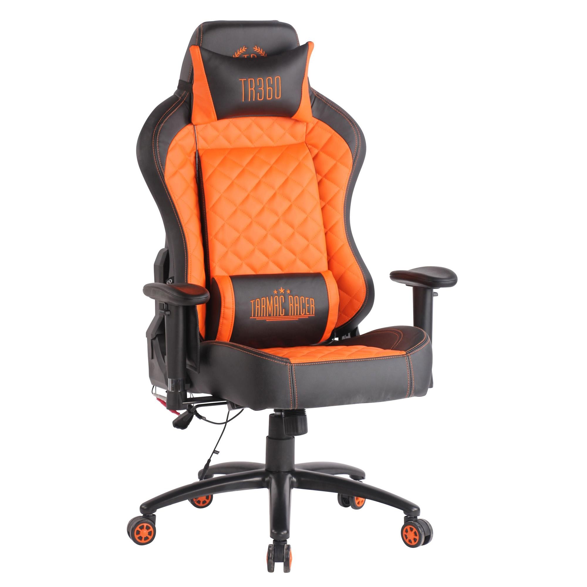 Silla Gaming COPSE, Función Calefacción y Masaje, en Piel color Negro